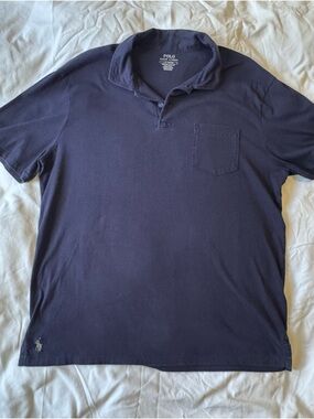 Polo by Ralph Lauren Men's Navy Pocket Polo Shirt